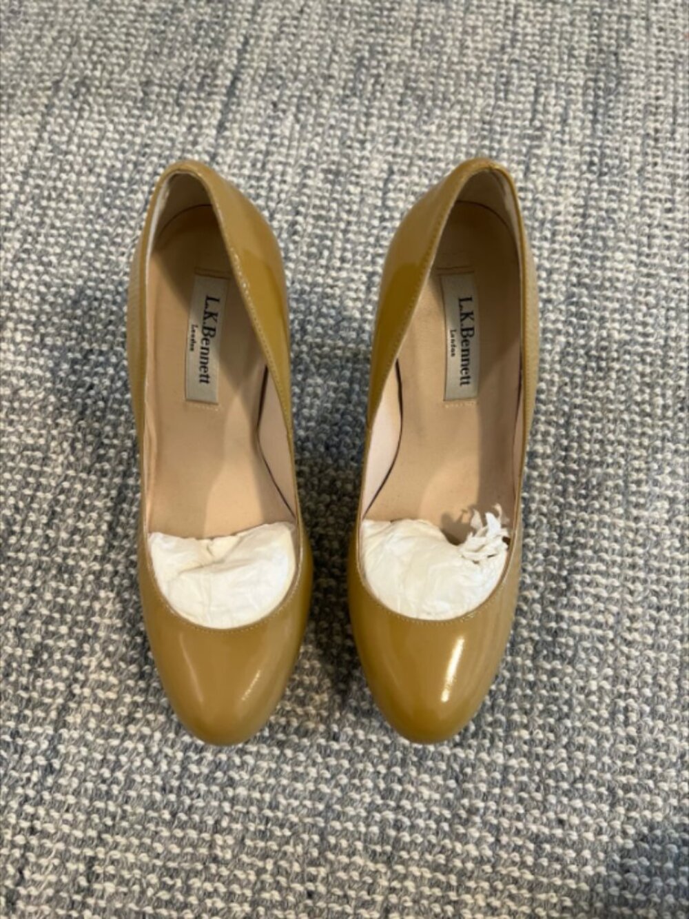 LK Bennett Sledge Platform Leather Heels, Tan/Nude, Size 7